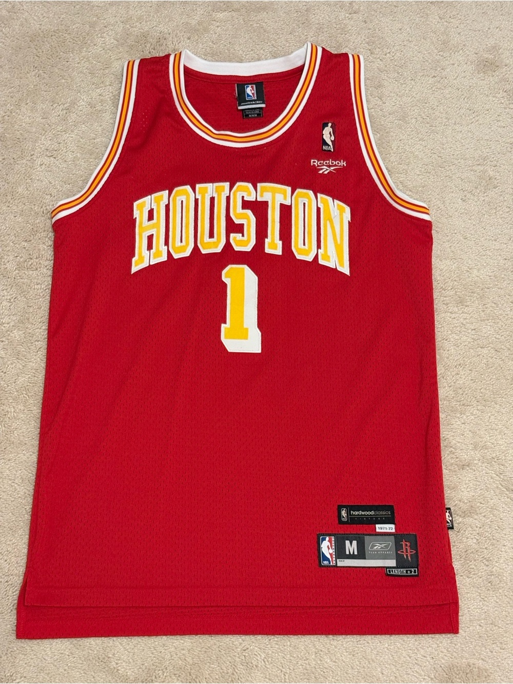 Vintage Reebok Houston Rockets Tracy McGrady Hardwood Classics Jersey (Size M)